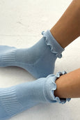 Le Bon Shoppe - Ruffled Hugger Crew Socks - Periwinkle