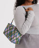 Baggu - Nylon Bowler Bag - Green Star Plaid *PRE-BOOK dispatch after Oct 16th *