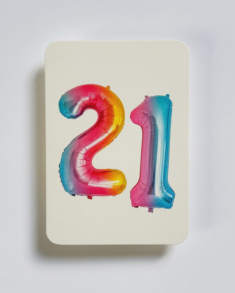 Canonbury Press - Birthday Balloon No.21 Greeting Card