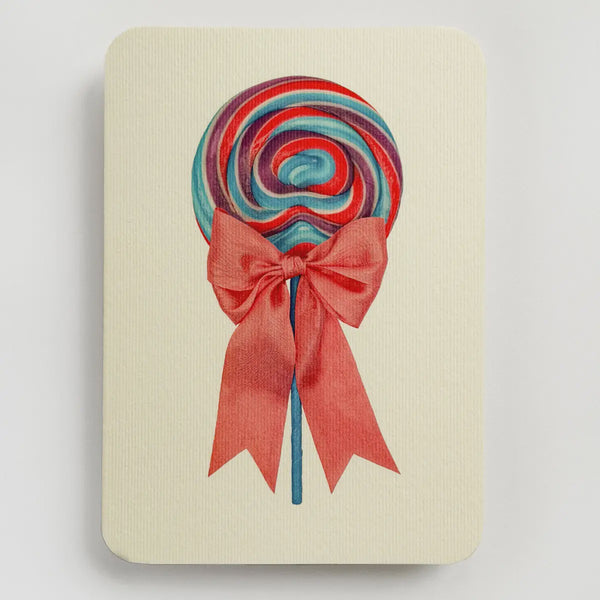 Canonbury Press - Berry Swirl Ribboned Lollies Greeting Card
