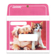 Greenwich Letterpress - Envelope & Card Set - Pink Dog and Cat