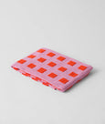 Wrap - Tea Towel - Squares Lilac/Warm Red - Tea Towel