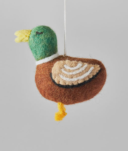 Wrap - Hanging Felt Ornament - Duck