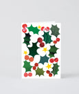 Wrap - Holly Christmas Embossed Holiday Greeting Card
