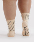 Baggu - Crew Sock - Micro Cream and Black Polka Dot