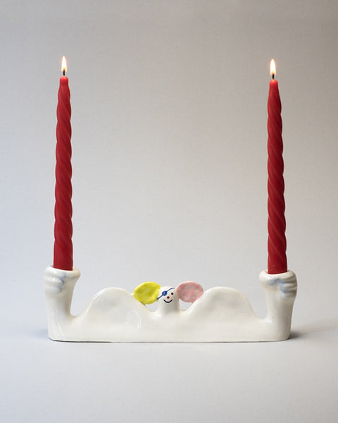 Laura Garcia - Candelabro Perro White