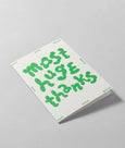 Wrap - Most Huge Thanks Embossed Greetings Card