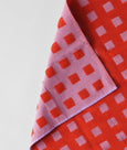 Wrap - Tea Towel - Squares Lilac/Warm Red - Tea Towel