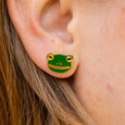 Jenny Lemons - Frog Enamel Earrings