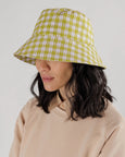 Baggu - Pink Pistachio Pixel Gingham Bucket Hat