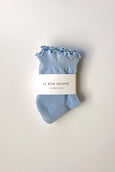 Le Bon Shoppe - Ruffled Hugger Crew Socks - Periwinkle