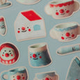Natamori - Red & Blue Sticker Sheet