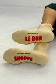 Le Bon Shoppe - Ruffled Hugger Crew Socks - Banana Cream