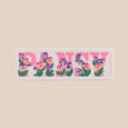 Rodeo Embroidery - Glitter Vinyl Sticker - Pansy
