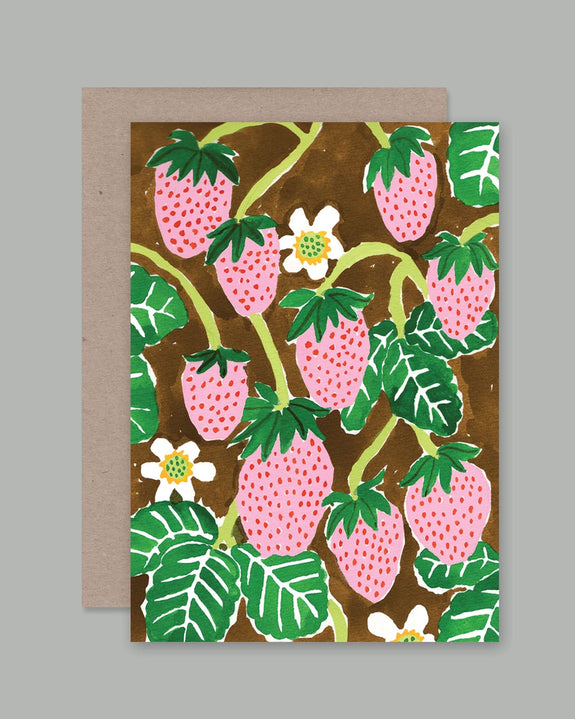 AHD - Greetings Card - Strawberry Garden