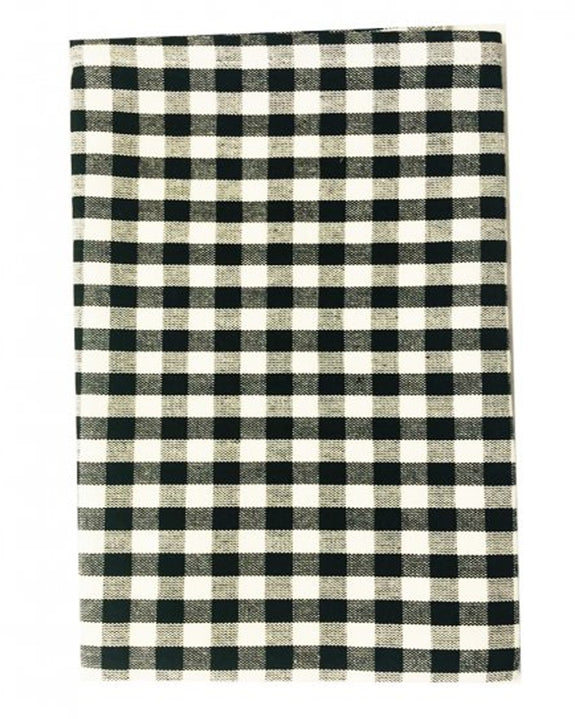 Gingham Check Table Cloth 150 x 320cm - Black & White