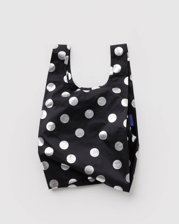 Baby Baggu - Silver Metallic Polka Dot - PRE-ORDER FOR SHIPPING AFTER MONDAY OCTOBER 12TH*