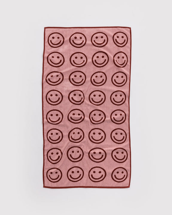 Baggu - Bath Towel - Blush Happy