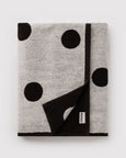 Baggu - Bath Towel - Cream and Black Polka Dot