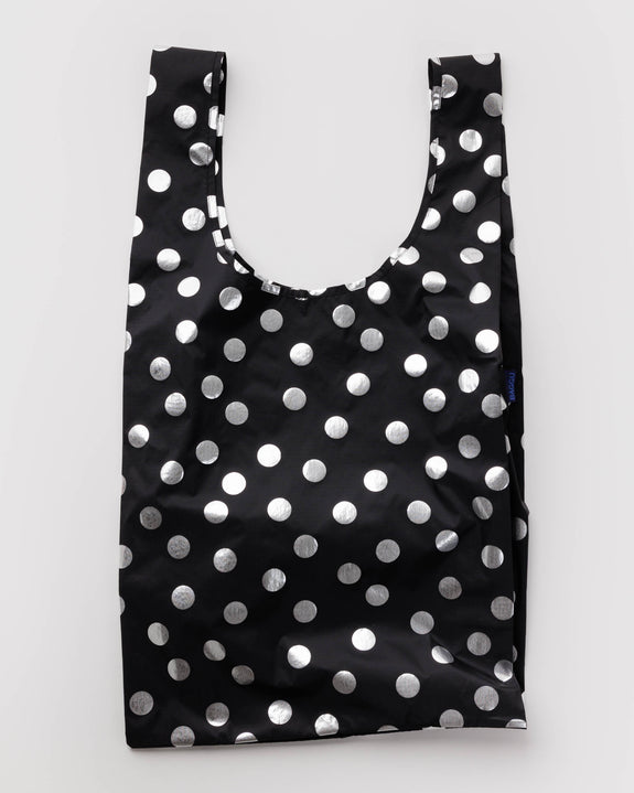 Baggu - Big Baggu - Silver Metallic Polka Dot - *PRE-ORDER FOR SHIPPING AFTER MONDAY OCTOBER 12TH*