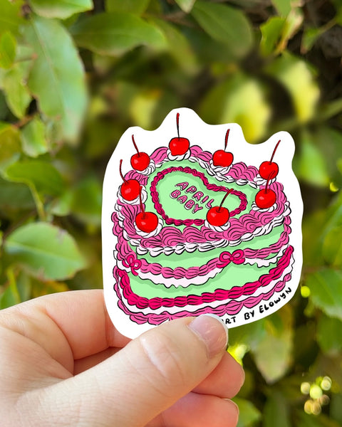 Birth Month Cake Stickers - April