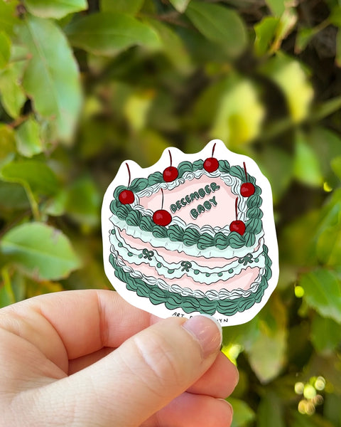 Birth Month Cake Stickers - December