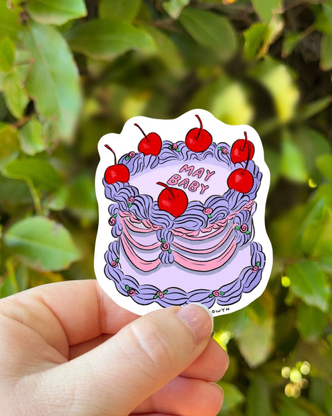 Birth Month Cake Stickers - May
