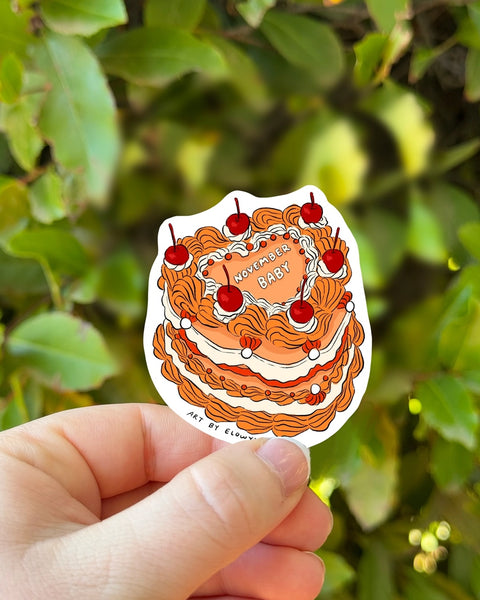 Birth Month Cake Stickers - November