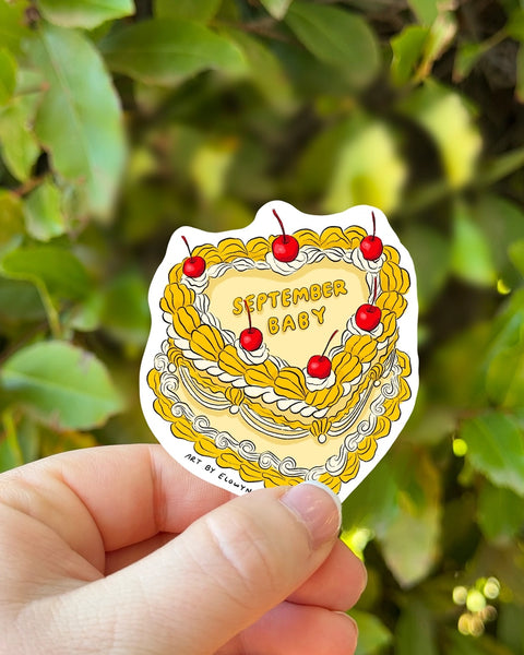 Birth Month Cake Stickers - September