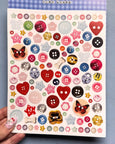 Martina's Tiny Store - Button Sticker Sheet