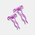 Chunks - Bow Hairpin in Orchid - Small