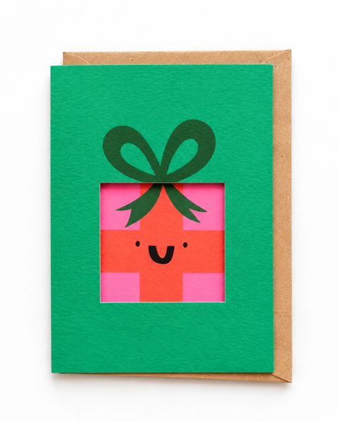 Rumble Cards - Christmas Present Die Cut Card