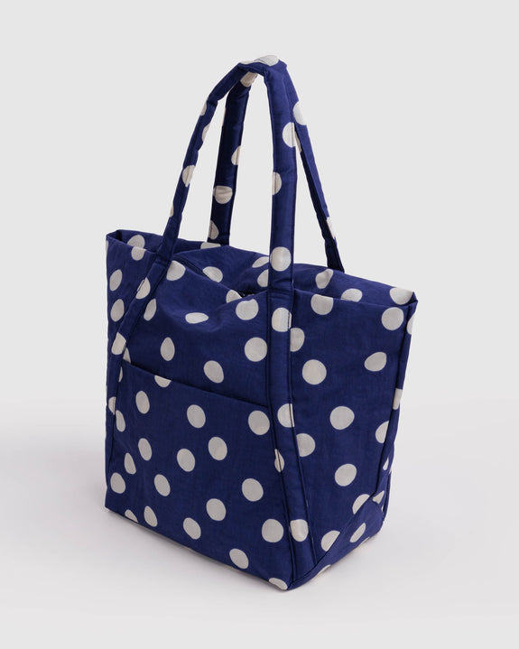 Baggu - Cloud Bag - Navy and Cream Polka Dot
