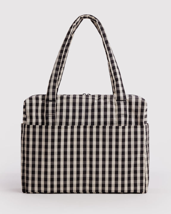Baggu - Carry On Cloud Bag - Black And Cream Gingham