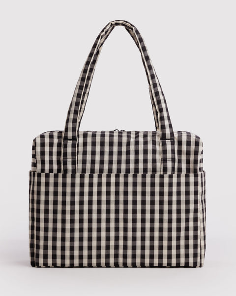 Baggu - Carry On Cloud Bag - Black And Cream Gingham