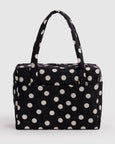 Baggu- Cloud Carry-on Bag - Black And Cream Polka Dot - PRE-ORDER FOR SHIPPING AFTER MONDAY OCTOBER 12TH*