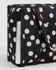 Baggu- Cloud Carry-on Bag - Black And Cream Polka Dot - PRE-ORDER FOR SHIPPING AFTER MONDAY OCTOBER 12TH*