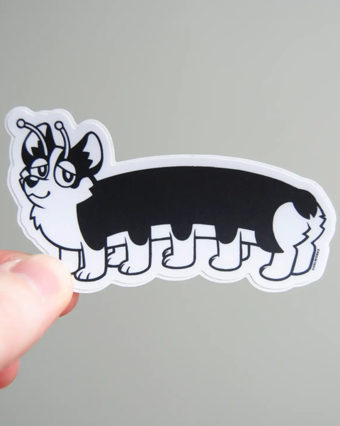 Curlworks - Corgipillar - Vinyl Sticker