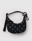 Baggu - Crescent Bag Charm - Black and Sky Blue Micro Dot - PRE-ORDER FOR SHIPPING AFTER MONDAY OCTOBER 12TH*