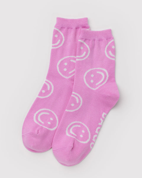 Baggu - Crew Sock - Pink Happy