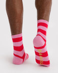 Baggu - Crew Sock - Pink Stripe