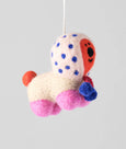 Wrap - Hanging Felt Ornament - Pom Pom
