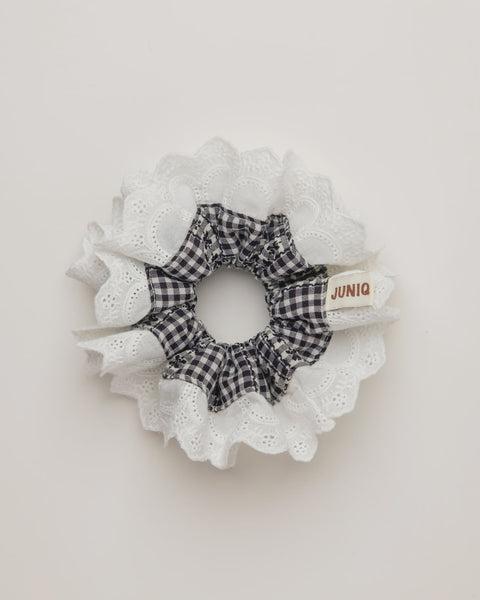 Juniq Scrunchies - Black Gingham