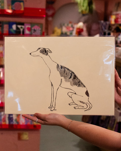 Tom Bingham - A3 Risograph Print - Long Dog