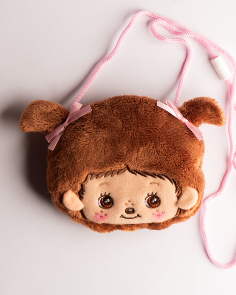 Monchhichi Neck Pouch - Bebichhichi Pink Ribbon