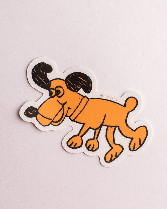 Rittle King - Dancing Dog Vinyl Sticker