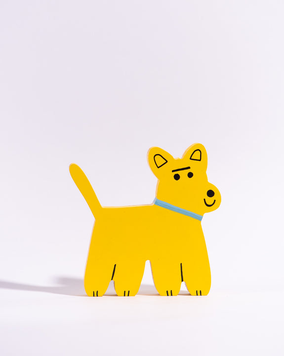 Tess Smith-Roberts - Painted Sculpture - Yellow Puppy