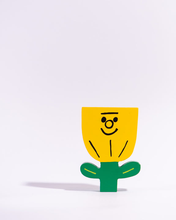 Tess Smith-Roberts - Painted Sculpture - Yellow Tulip