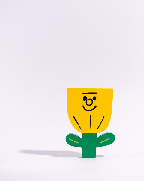 Tess Smith-Roberts - Painted Sculpture - Yellow Tulip