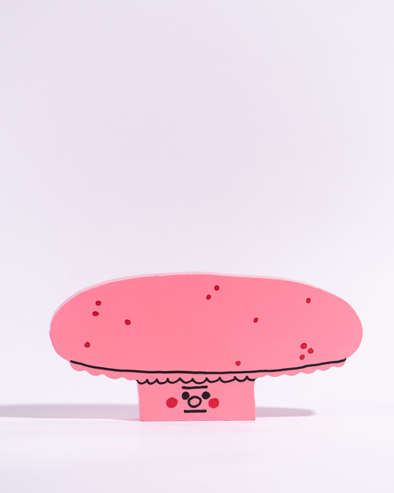 Tess Smith-Roberts - Painted Sculpture - Pink Mushroom